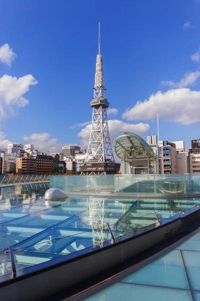 Torre de Televisión de Nagoya en el distrito Sakae — Foto de Stock