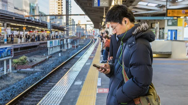 日本の電車通勤 — ストック写真