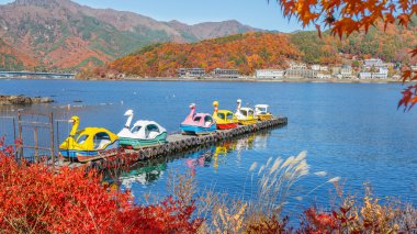 Göl kawaguchi (kawaguchi-ko) içinde yamanashi, japan