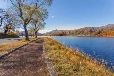 Göl kawaguchi (kawaguchi-ko) içinde yamanashi, japan