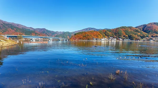 河口湖 (河口湖) 山梨県, 日本します。 — ストック写真