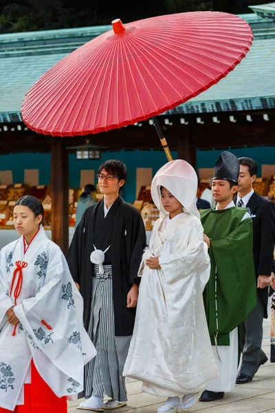 Японская традиционная свадебная церемония — стоковое фото