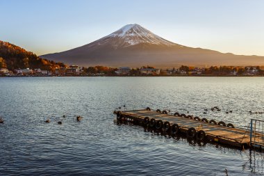 mt. fuji içinde göl kawaguchiko, Japonya