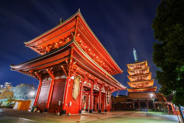 Храм Сенсодзи (Асакуса Каннон) в Токио — стоковое фото