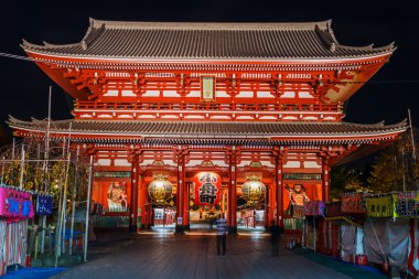 Hozomon (Hazine-evin kapısı) Tokyo Sensoji Tapınağı'nda