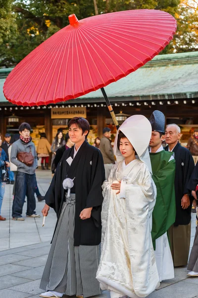 Japanska traditionella bröllopsceremonin — Stockfoto