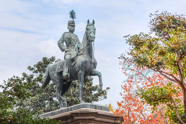Statue of the Imperial Prince Komatsunomiya Akihito — Stock Photo, Image