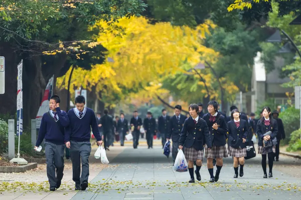 Japon öğrenciler — Stok fotoğraf