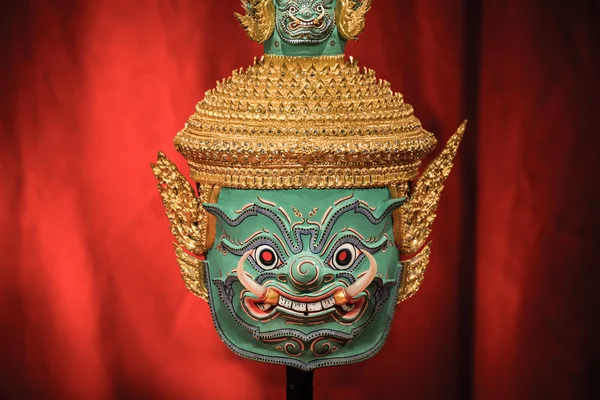 Hua khon (Thaise traditionele masker) gebruikt in khon - Thaise traditionele dans van de ramayana epische saga — Stockfoto