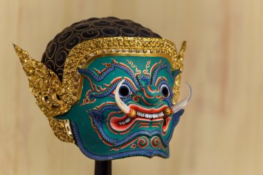 Khon - Tay geleneksel dans ve ramayana destan kullanılan hua khon (Tay geleneksel maskesi)