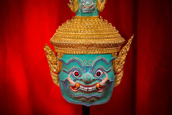 Hua Khon (Mascara Tradicional Tailandesa) Utilizado en Khon - Danza tradicional tailandesa de la Saga Ramayana —  Fotos de Stock