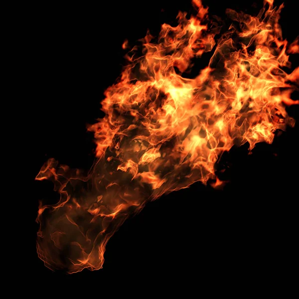 Rendering Abstract Free Form Hot Plasma Fire Flame — Stockfoto