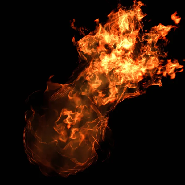 Rendering Abstract Free Form Hot Plasma Fire Flame — Stok fotoğraf