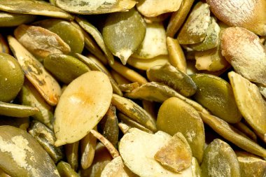 Balkabağı tohumu deseni. Yakın çekim, makro