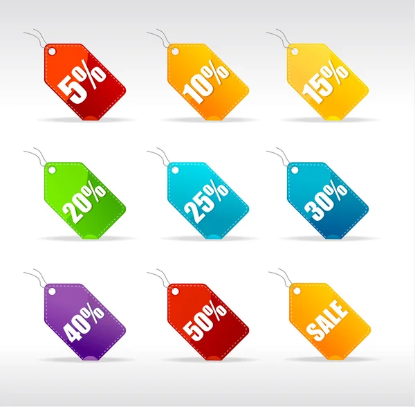 Vector sale labels — Stock Vector