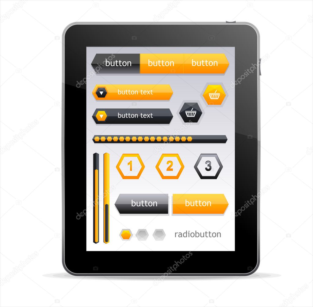 GUI elements for Tablet