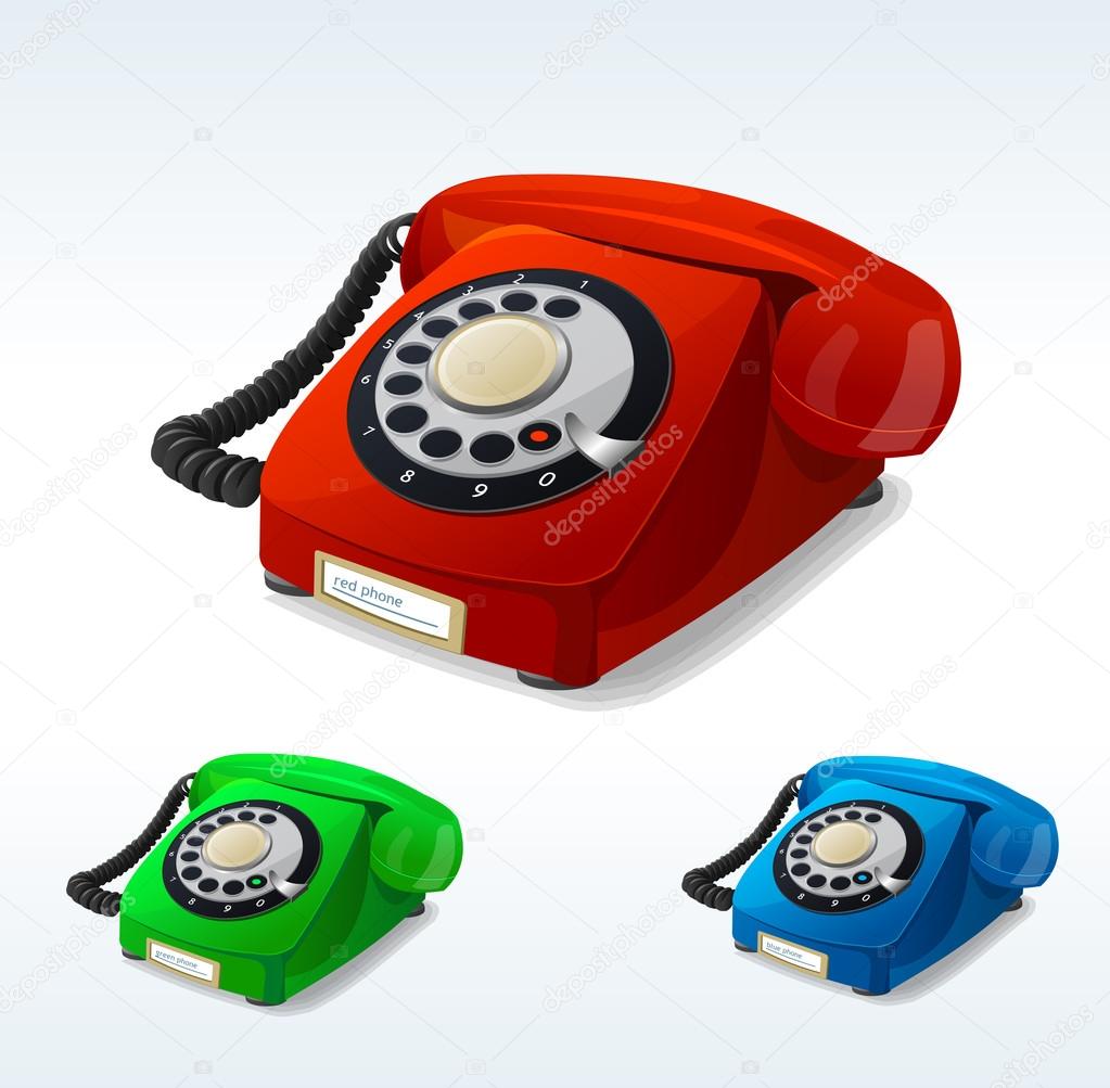 Vector old phones