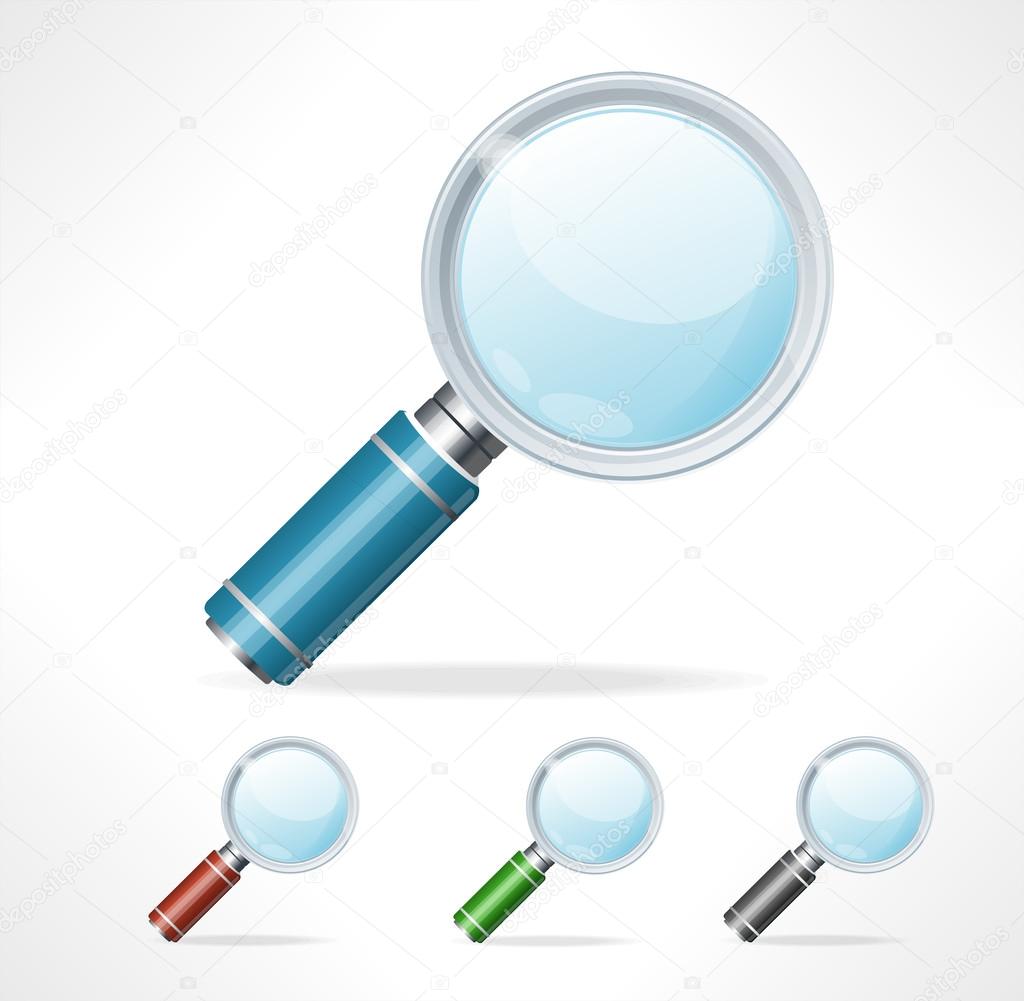Vector magnifying glass icons