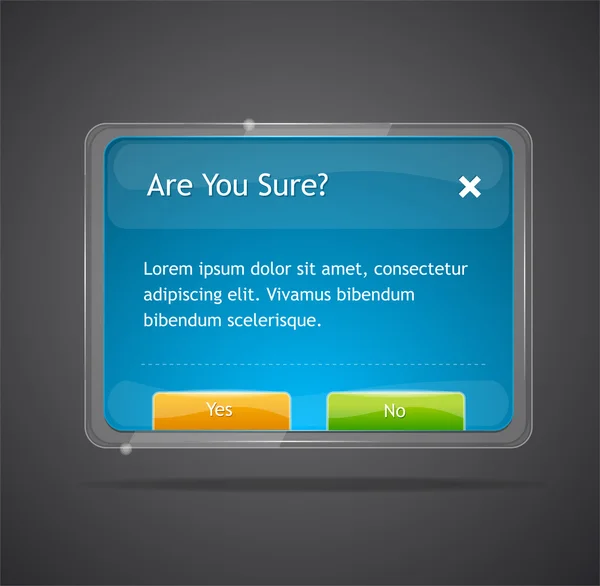 Vektör windows çerçeve Evet Hayır — Stok Vektör