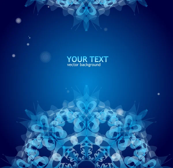Blaues Vektorornament für Text — Stockvektor