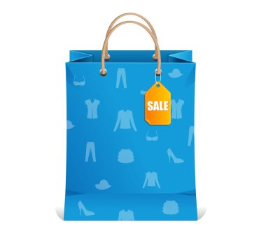 Kağıt alışveriş beyaz izole çantası vektör