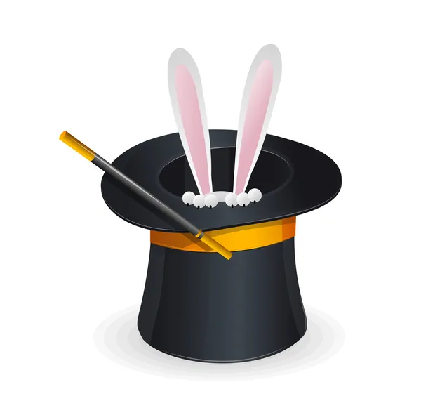 Kouzelný klobouk vektorové a králík — Stockový vektor