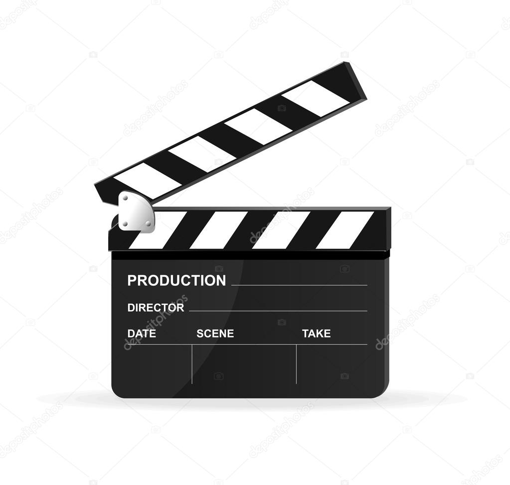 Vector movie clapper board