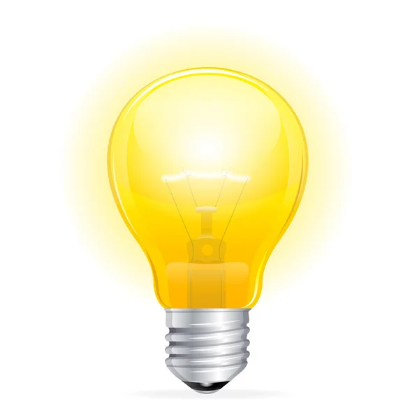 Vector Light bulb isolated on white — Stock Vector