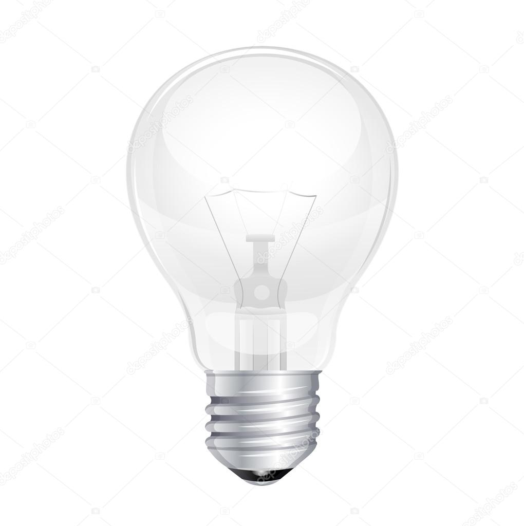 Vector Light bulb isolated on white