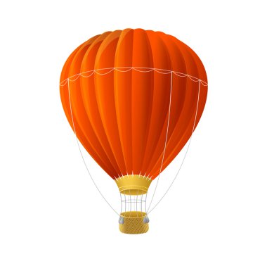 beyaz izole kırmızı hava ballon vektör