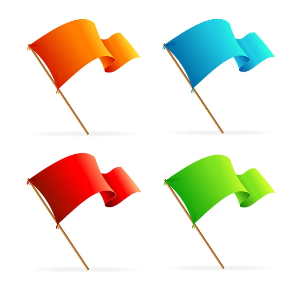 Set of vector flags. Icons — Stock Vector