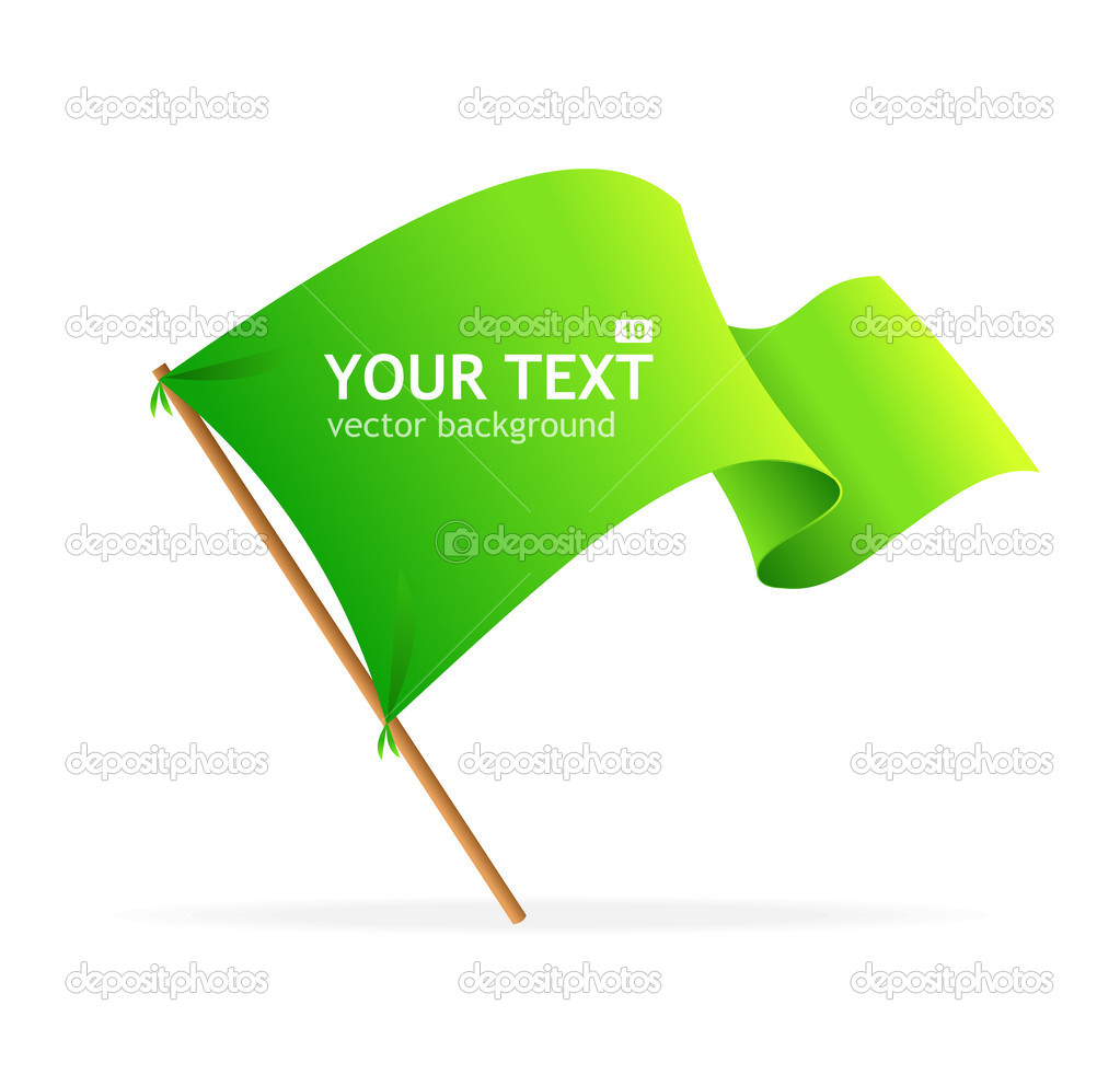 Vector flag banner for text.