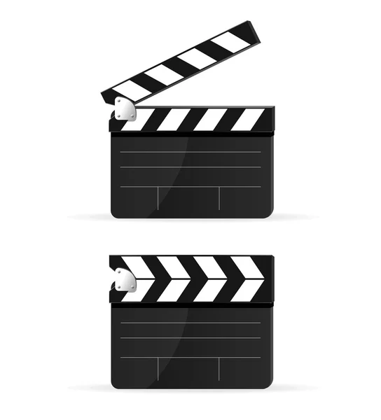 Movie clapper board set isolated — Stock Vector