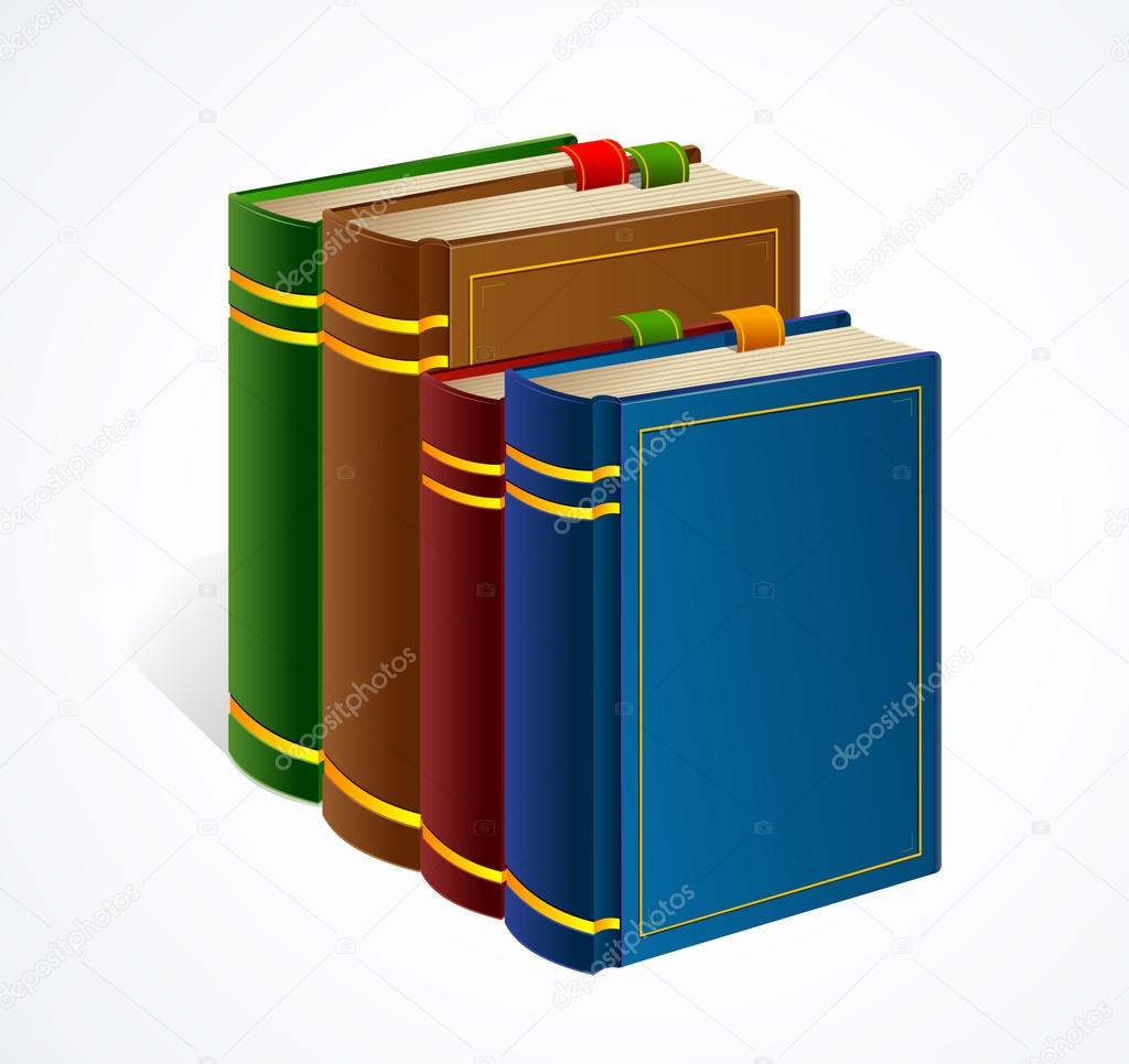 Books shelf icon. Vector Illustration