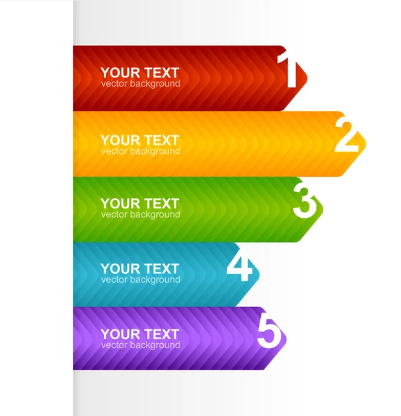 Arrow speech templates for text 1 2 3 4 5 — Stock Vector