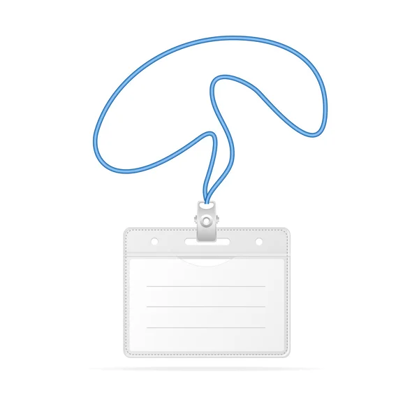 Porte-badge Tag isolé sur blanc — Image vectorielle