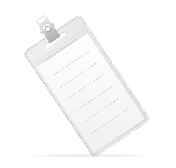 Identificación en blanco (tarjeta de identificación) Placa aislada — Vector de stock