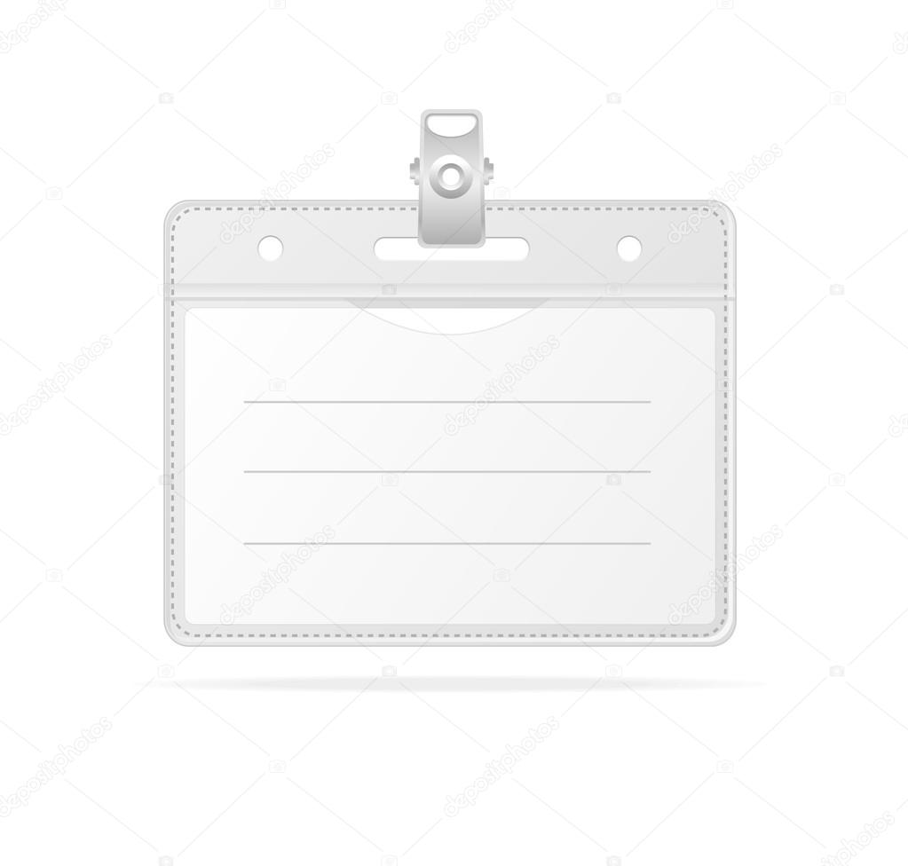 Blank ID (identification card ) Badge isolated