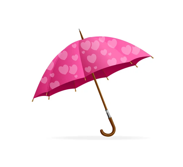 Pink heart Umbrella — Stock Vector