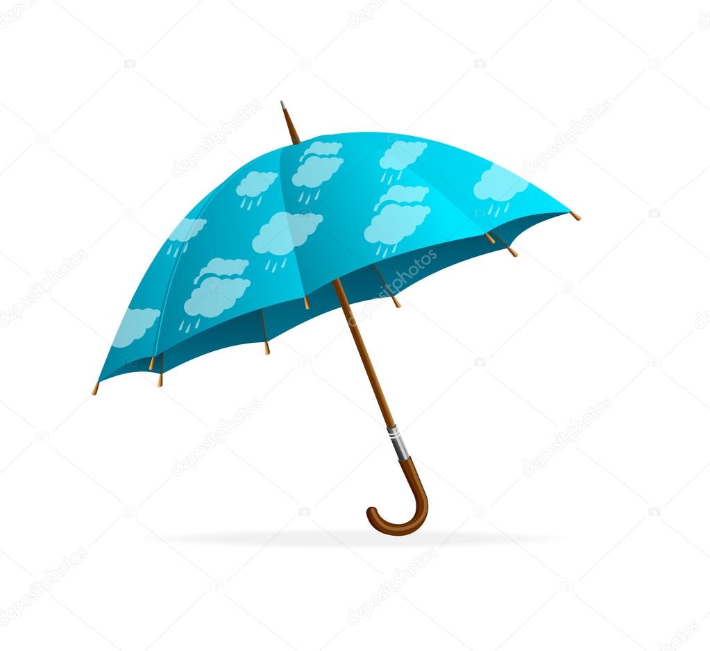 Blue Umbrella and clouds