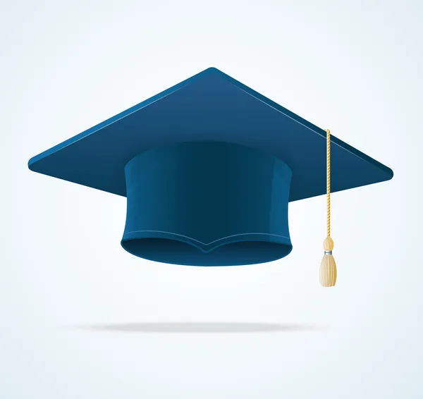 Coupe de l'éducation sur blanc. Plafond des diplômes . — Image vectorielle