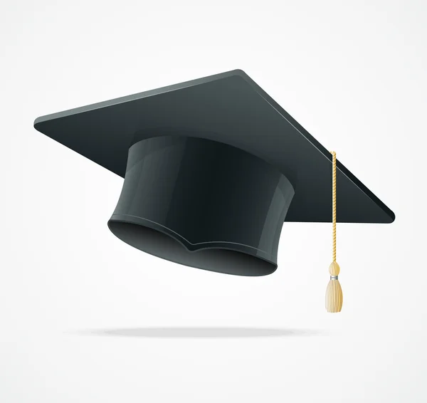 Copa de Educación en Blanco. Tapa de graduación . — Vector de stock