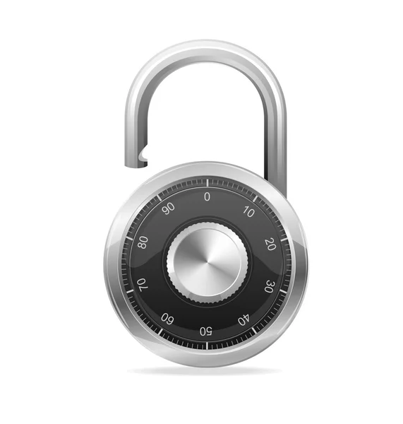 Lock black, Security Concept. Vector padlock — Stock Vector