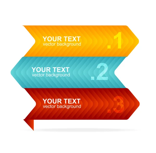 Векторна кольорова текстова панель 1,2,3 концепції — стоковий вектор