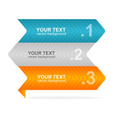 vektör renkli metin kutusu 1,2,3 kavramı