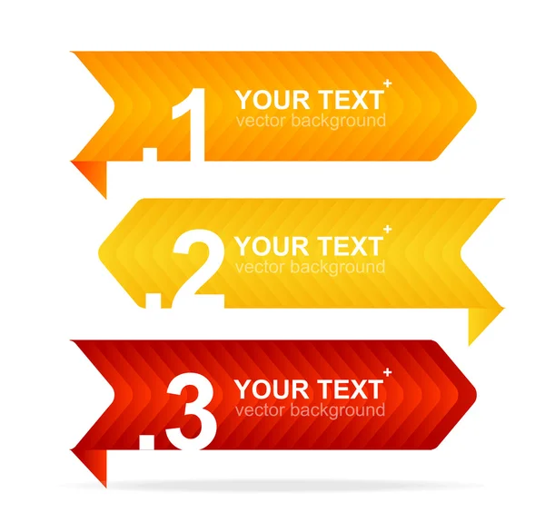 Vector colorido cuadro de texto 1,2,3,4 concepto — Vector de stock
