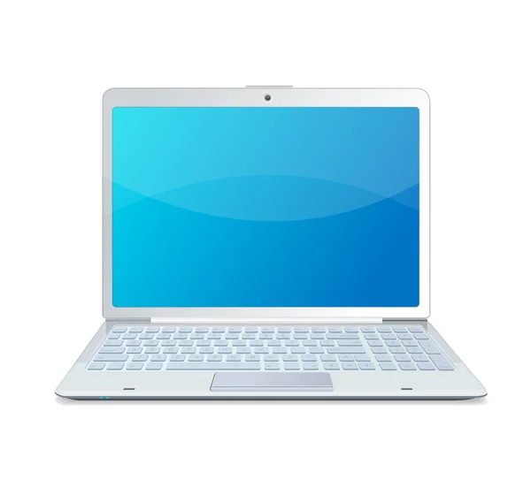 Vector laptop isolated white — Stock Vector