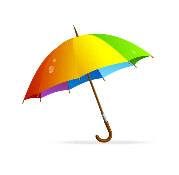 Vector rainbow umbrella isolated — Stock Vector