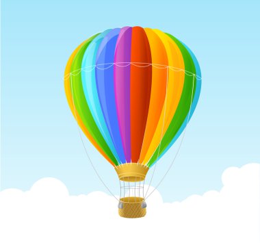 vektör gökkuşağı hava ballon arka plan