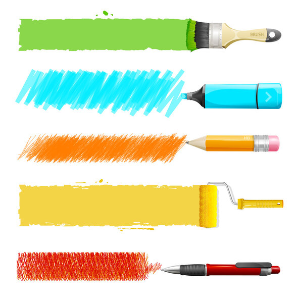 Набор значков векторной краски
